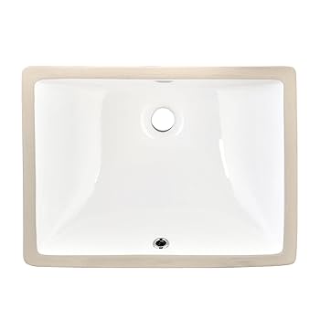 ナイトロ　sqvash159 EQLOO Rectangular Undermount Bathroom Sink - 20 X 15 inch